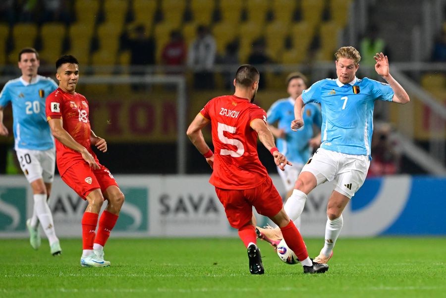 Gjoko Zajkov, in duel with Kevin de Bruyne // Photo: Imago Images What did the International SUPERLIGA do on Friday evening »Two of them managed to mark + big result against Belgium