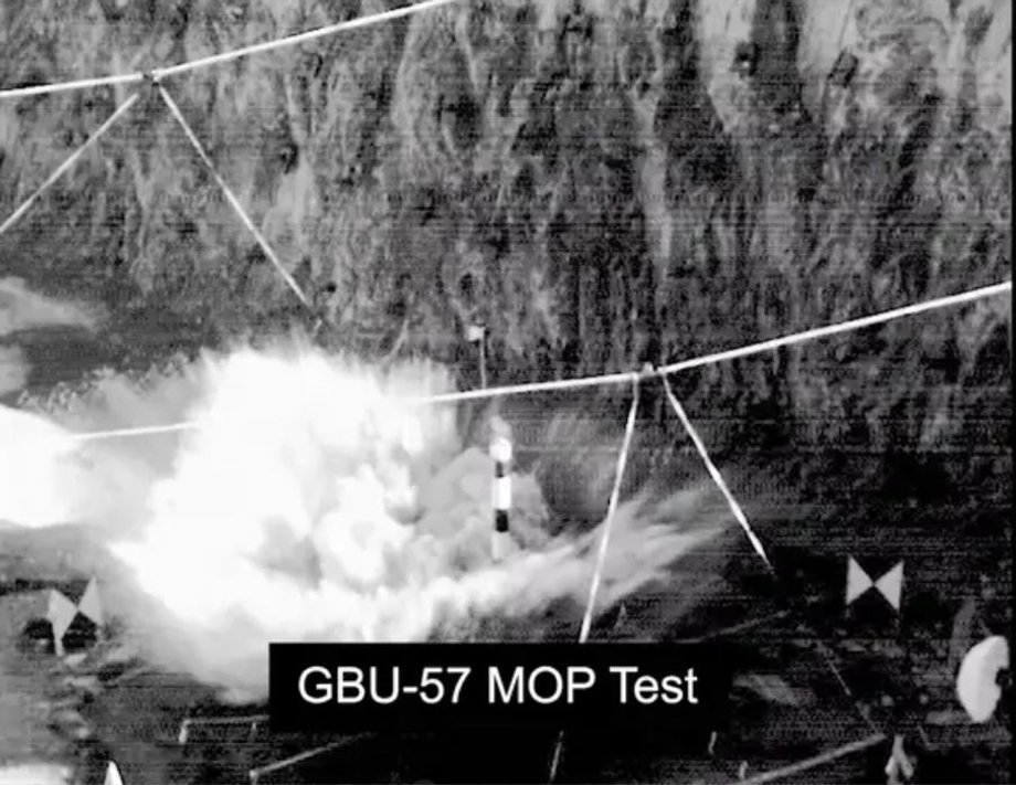 The GBU-57 bunker can break through hardened bunkers