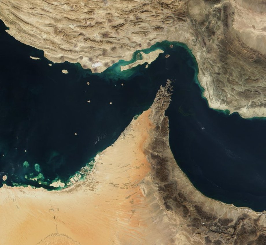 Strait of ORMUZ - satellite photo