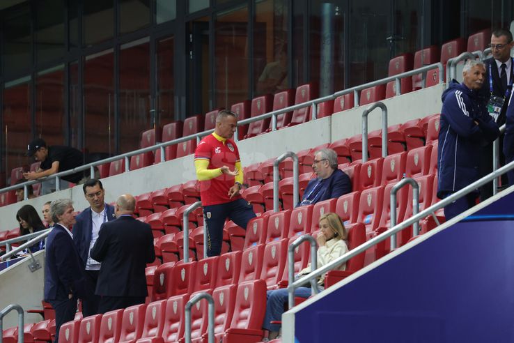 Daniel Pancu, in the stands at Italy U21 - Romania U21 / Photo: Ionuț Iordache GSP
