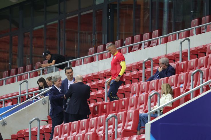 Daniel Pancu, in the stands at Italy U21 - Romania U21 / Photo: Ionuț Iordache GSP