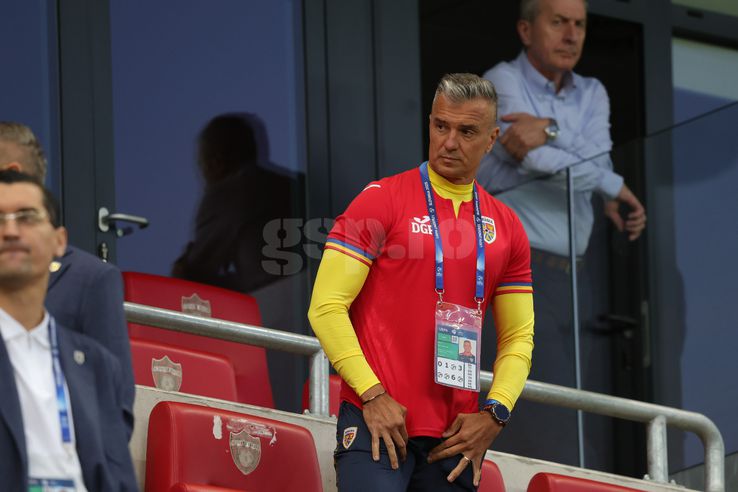 Daniel Pancu, in the stands at Italy U21 - Romania U21 / Photo: Ionuț Iordache GSP