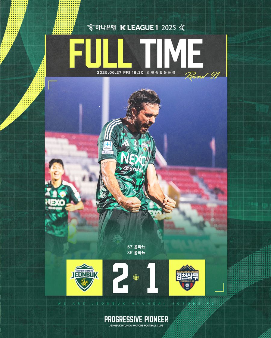 Andrea Compagno scored a double for Jeonbuk Hyundai Motors. Photo: Facebook Jeonbuk Hyundai Motors Andrea Compagno has succeeded in a double and is on the verge of title in South Korea »the former striker of FCSB and Craiova breaks the nets in Asia