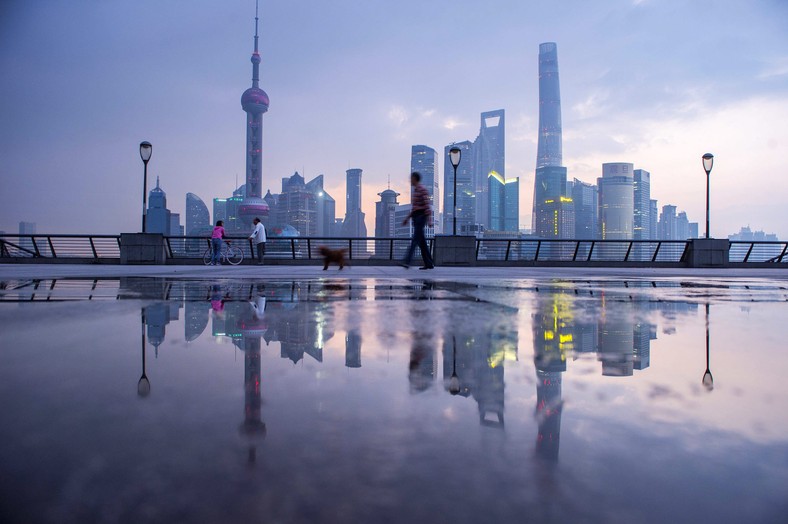 Panorama of Shanghai, China, November 9, 2015.