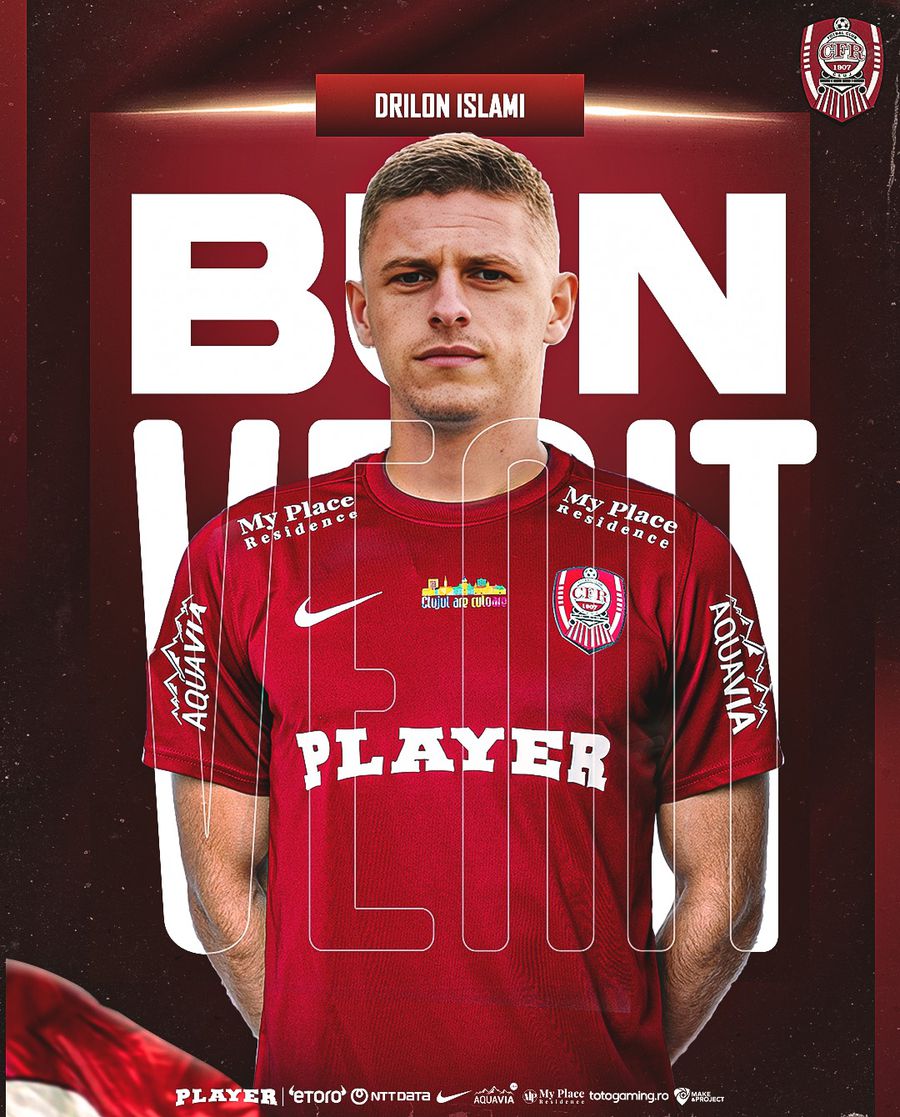 Drilon Islami, the new player of CFR Cluj CFR Cluj has perfected the second summer transfer »Dan Petrescu brought his captain to the team