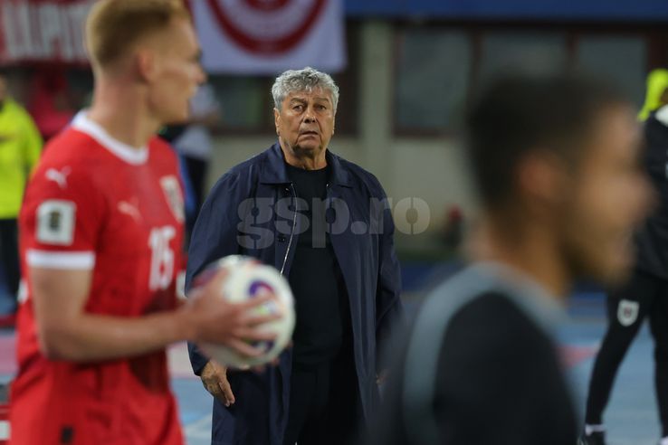 Mircea Lucescu, at the match Austria - Romania 2-1 Photo: Ionuţ Iordache (GSP)