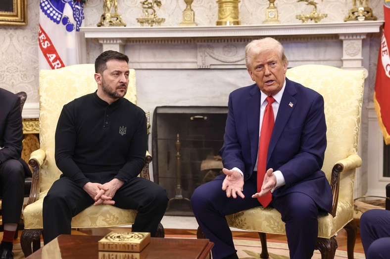 Donald Trump and Wołodymyr Zelnski during a quarrel in the White House. Washington, February 28, 2025