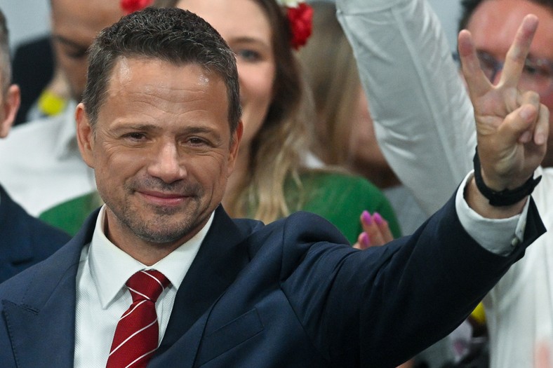 Rafał Trzaskowski at the election evening. Warsaw, June 1, 2025