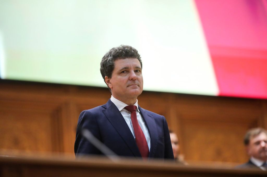 Nicușor Dan, when taking the oath in the Parliament of Romania, May 26, 2025. Photo: Inquam Photos / Adriana Neagoe