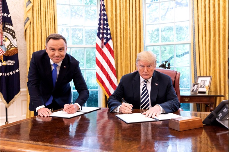 Andrzej Duda and Donald Trump in the White House. Washington, September 18, 2018