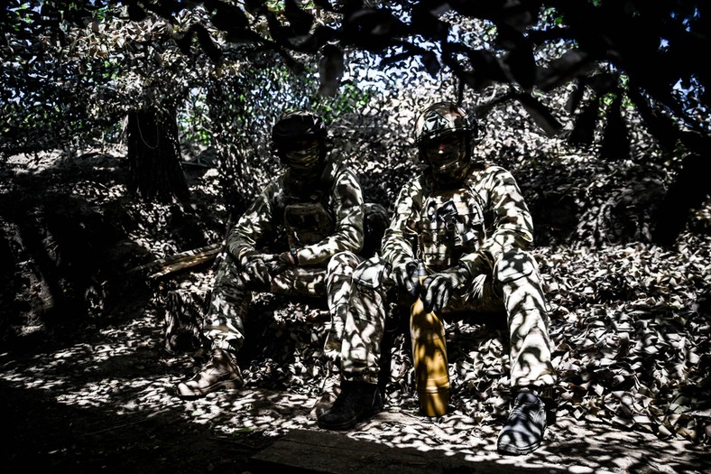 Ukrainian soldiers in combat positions under the masking net, May 2025 (illustrative photos)