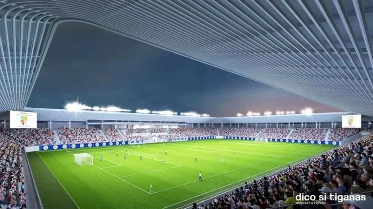 The project for the stadium in Bistrița