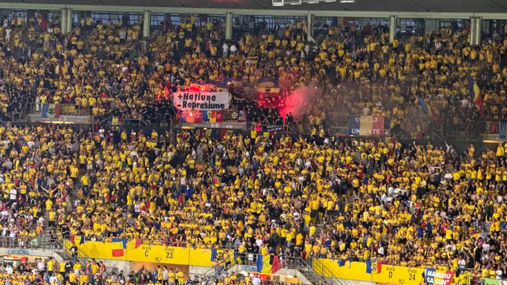 Atmosphere supporters in Austria - Romania, match from Vienna. Photo: Andrei Crăițoiu (gsp.ro)