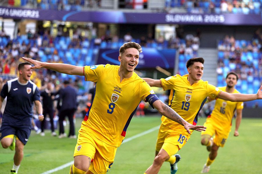 Louis Munteanu scored a goal to put in the frame against Spain // Photo: Ionuț Iordache (GSP)