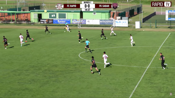 The goal scored by Koljic in Rapid - Sabah
