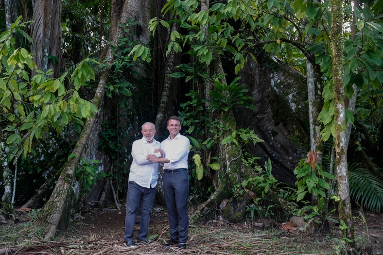 Luiz Inácio Lula da Silva and Emmanuel Macron, March 26, 2024