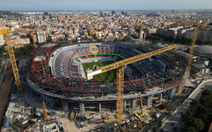 The current stage of Reconstruction of Spotify Camp Nou, on which Barcelona will return on August 10 / Photo: FC Barcelona