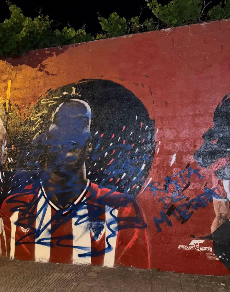 Mural painting with Nico Williams' face was vandalized again