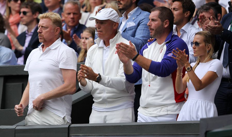 Miljan Amanovic, to the right, next to the wife of Novak Djokovic. Photo: Imago