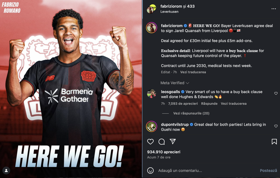 And Leverkusen buys from Liverpool, it is not only the opposite