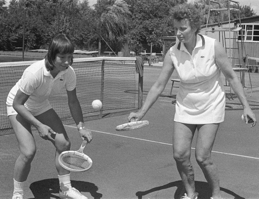 Martina Navratilova and her trainer, Vera Sukova, in 1973, at Prague Photo: Imago Images Martina Navratilova, a sharp position: