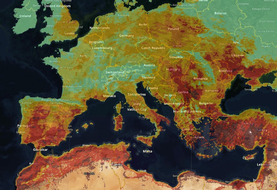 Effis fire hazard forecast for June 28, 2025.