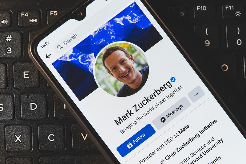 Mark Zuckerberg on Facebook, photo: Rokas Tenys, Dreamstime.com
