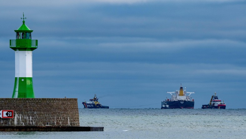 Eventin tanker belonging to the so -called Shadow fleets on the Reda Sassnitz, Germany, the Baltic Sea, January 12, 2025.