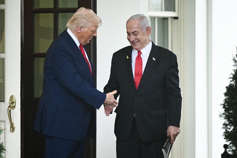 Donald Trump and Binjamin Netanyahu, Washington, April 7, 2025.