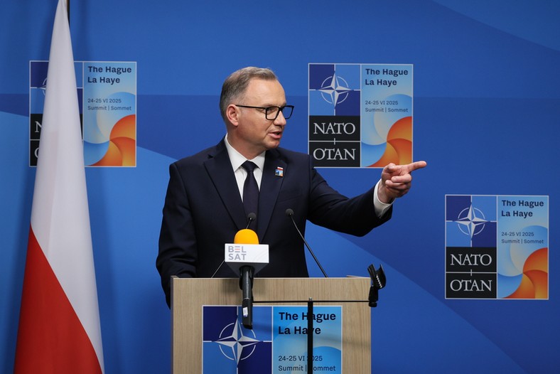 President Andrzej Duda at the NATO summit in Hague, June 25, 2025.
