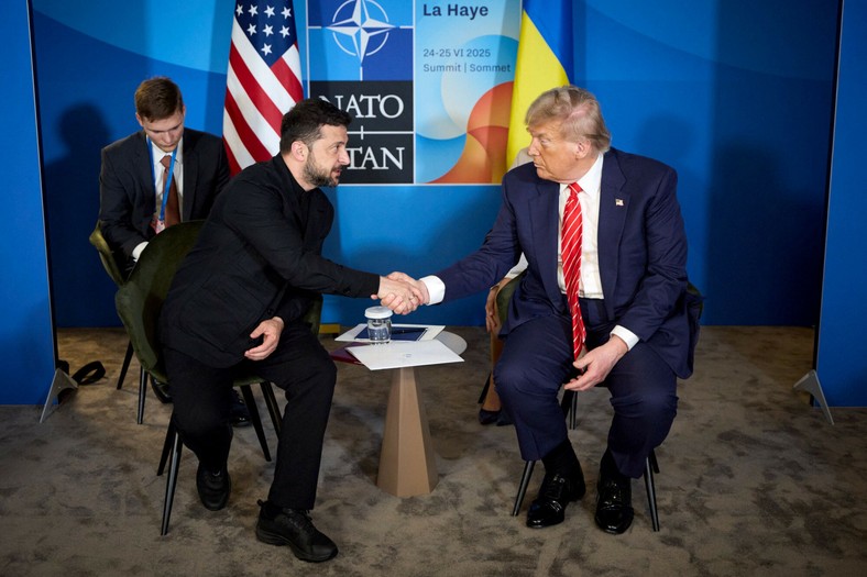 Zielnski and Trump at the NATO summit in Hague, June 25, 2025.
