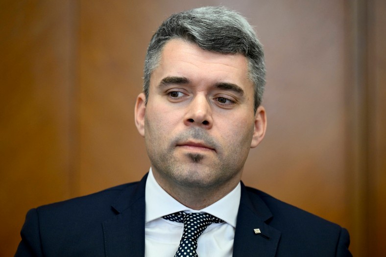 President of the Management Board of CD CARGO Tomas Toth during a press conference, Prague, Czech Republic, April 25, 2024.