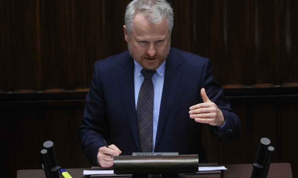 In the Sejm, he is hard about cryptoctives and the PFSA. An application was made to reject the act