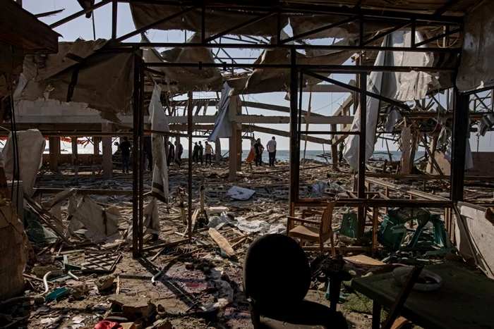 Al-Baqa cafe, bombed by Israel PHOTO EPA-EFE