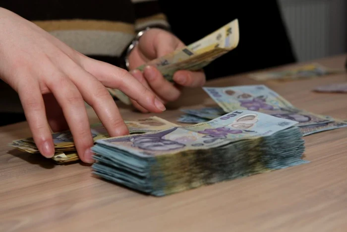 Someone has 100 lei banknotes