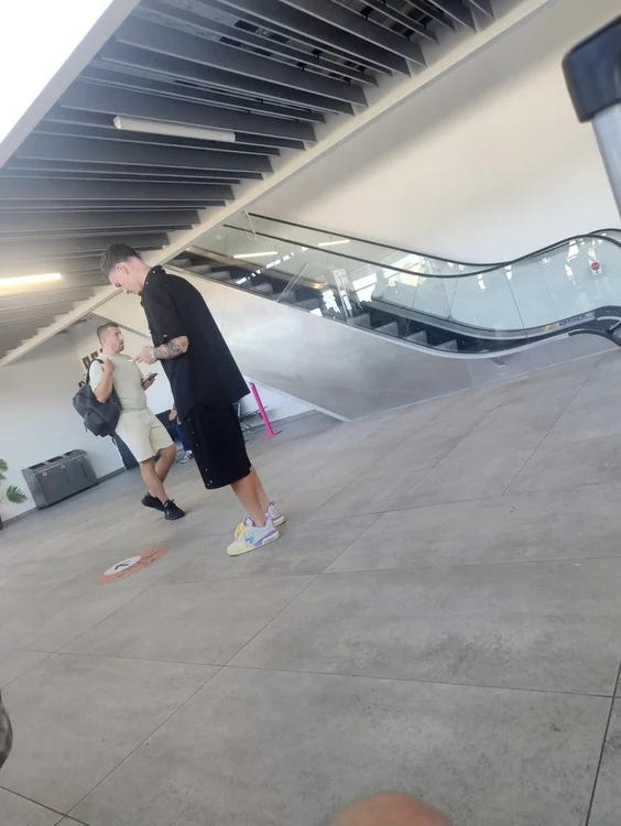 Dennis Man, surprised at the airport
