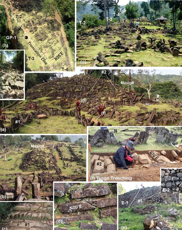 Archaeological researches in the site of the pyramid Gunung Padang from Indonesia photo online Wiley com