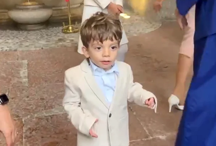 Antim, the boy of Nicușor Dan PHOTO: Video capture