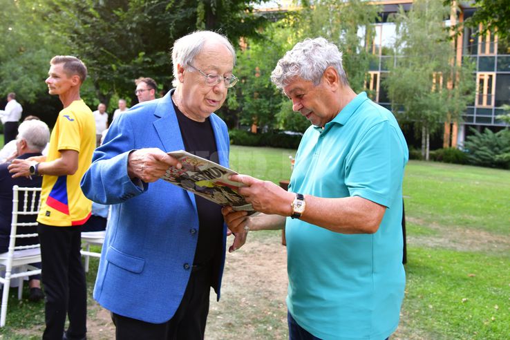 Ovidiu Ioanițoaia and Mircea Lucescu. Photo: Cristi Preda (GSP)