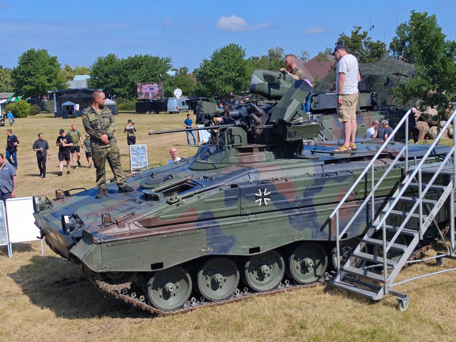 Everyone could see armored cars up close