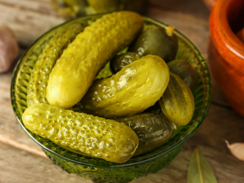 If you put it in a brine - get incredibly crispy and delicious cucumbers. A very simple recipe
