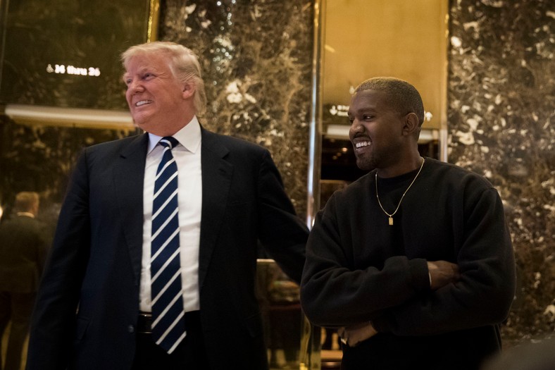 Donald Trump and Kanye West in 2016 (illustrative photos)