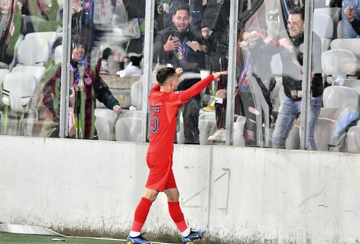 Marius Ștefănescu scored two goals in U Cluj - FCSB/ Photo: Cristi Preda (GSP)