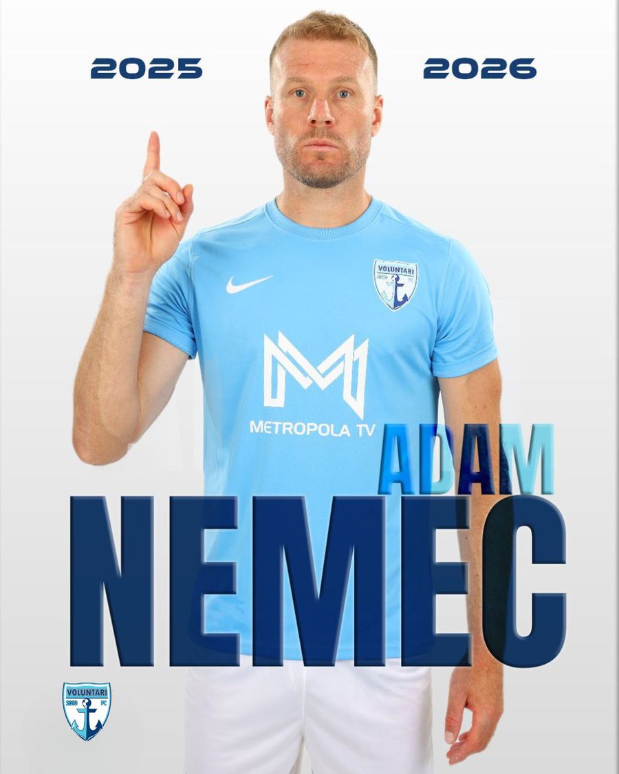 Adam Nemec signed the extension of the contract with FC Voluntari for another season. Photo: Facebook @fc Voluntari Adam Nemec doesn't withdraw! »Signed in Romania for another season