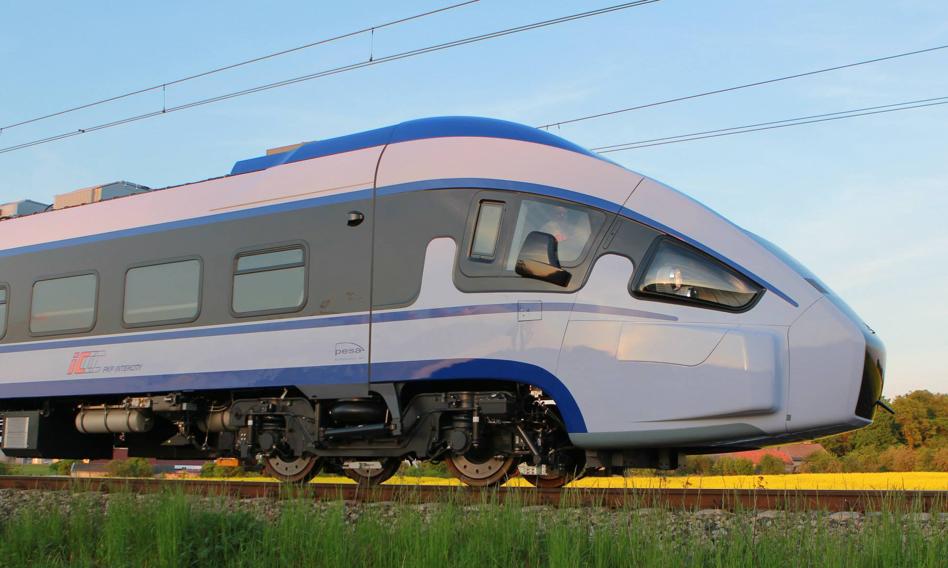 Poles are drawn to trains. Intercity with a historic record
