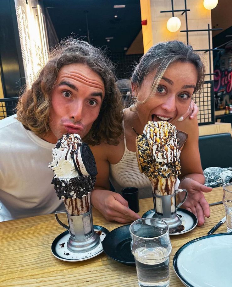 Stefanos Tsitsipas and Paula Badosa