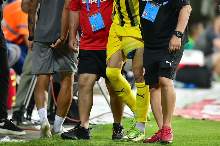 Andrei Mărginean was injured in Steel - Dinamo. Photo: GSP