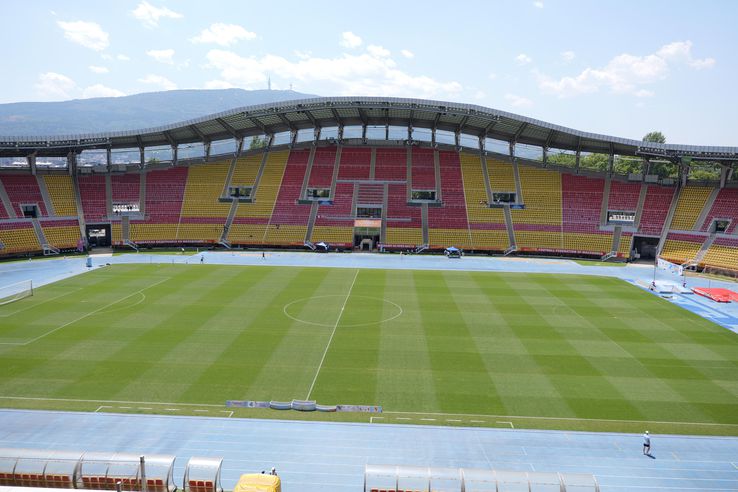 GSP presents you exclusively images from the stadium where FOTE 2025, and the match Shkendija - FCSB! What the lawn // photo: Andrei suppl (GSP) looks like
