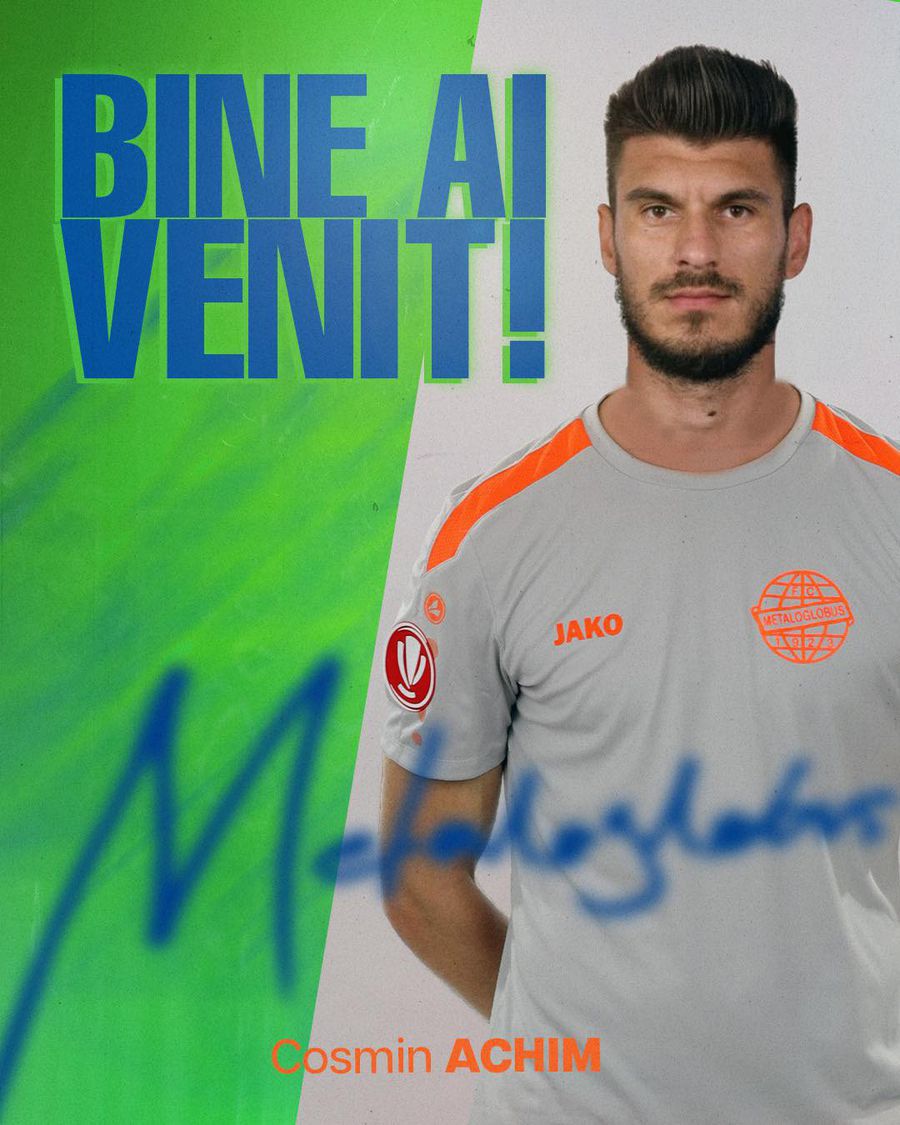 Cosmin Achim, presented at Metaloglobus Player suspended one year because he bet on his team, presented in Superliga