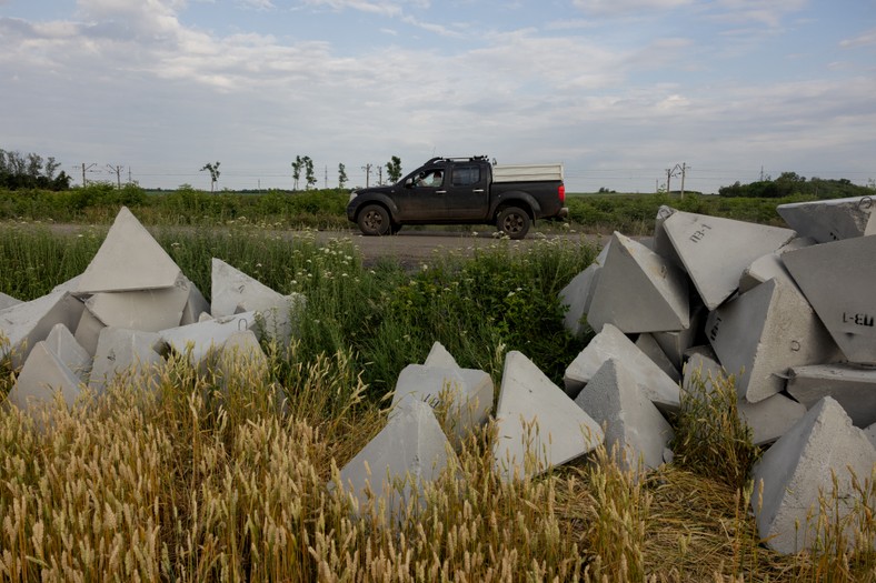 So -called Dragon's teeth in the Dnipropetrovsk region, June 25, 2025.